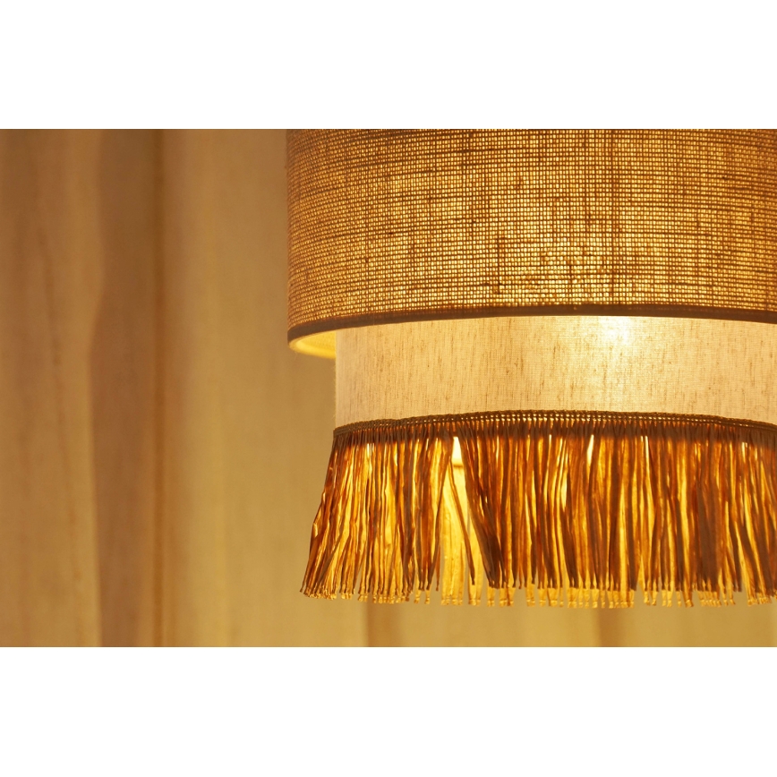 Brilagi - Żyrandol na lince WINNETOU BOHO 1xE27/15W/230V śr. 25 cm brązowy/kremowy