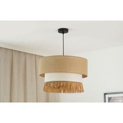 Brilagi - Żyrandol na lince WINNETOU BOHO 1xE27/15W/230V śr. 45 cm brązowy/kremowy