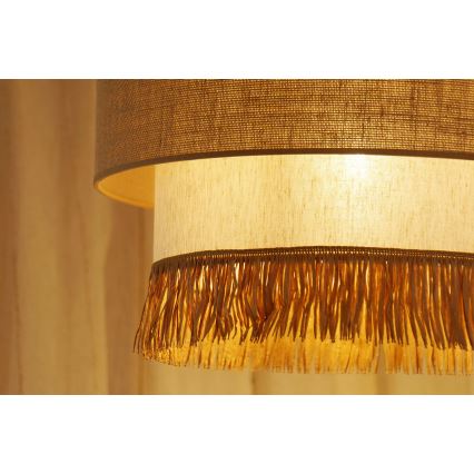 Brilagi - Żyrandol na lince WINNETOU BOHO 1xE27/15W/230V śr. 45 cm brązowy/kremowy