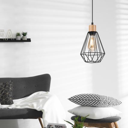 Brilagi - Żyrandol na lince WOODY BASKET 1xE27/60W/230V dąb