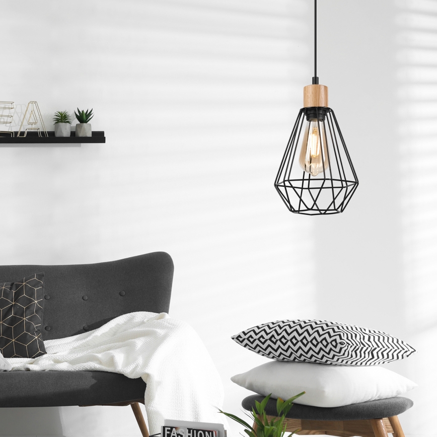 Brilagi - Żyrandol na lince WOODY BASKET 1xE27/60W/230V dąb