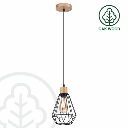 Brilagi - Żyrandol na lince WOODY BASKET 1xE27/60W/230V dąb
