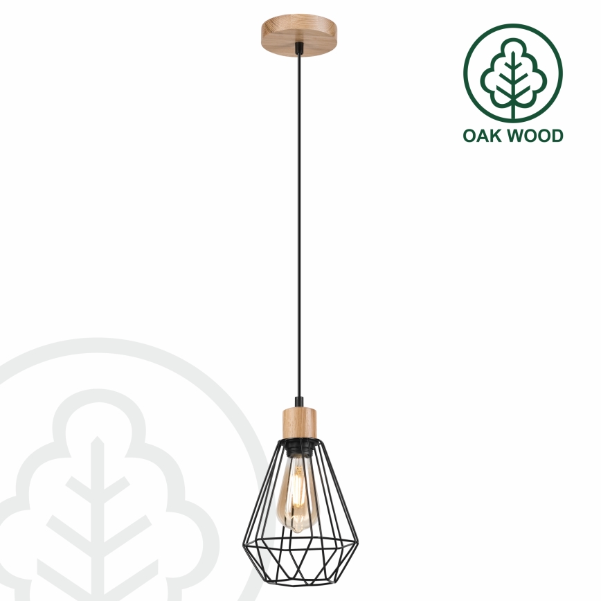 Brilagi - Żyrandol na lince WOODY BASKET 1xE27/60W/230V dąb