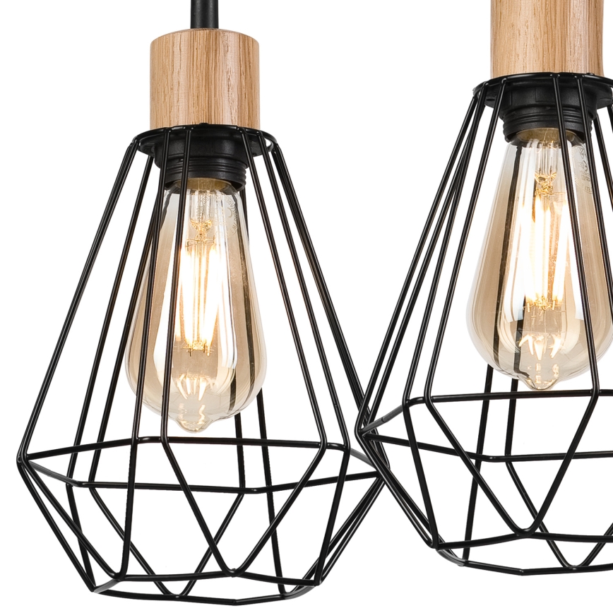 Brilagi - Żyrandol na lince WOODY BASKET 2xE27/60W/230V dąb