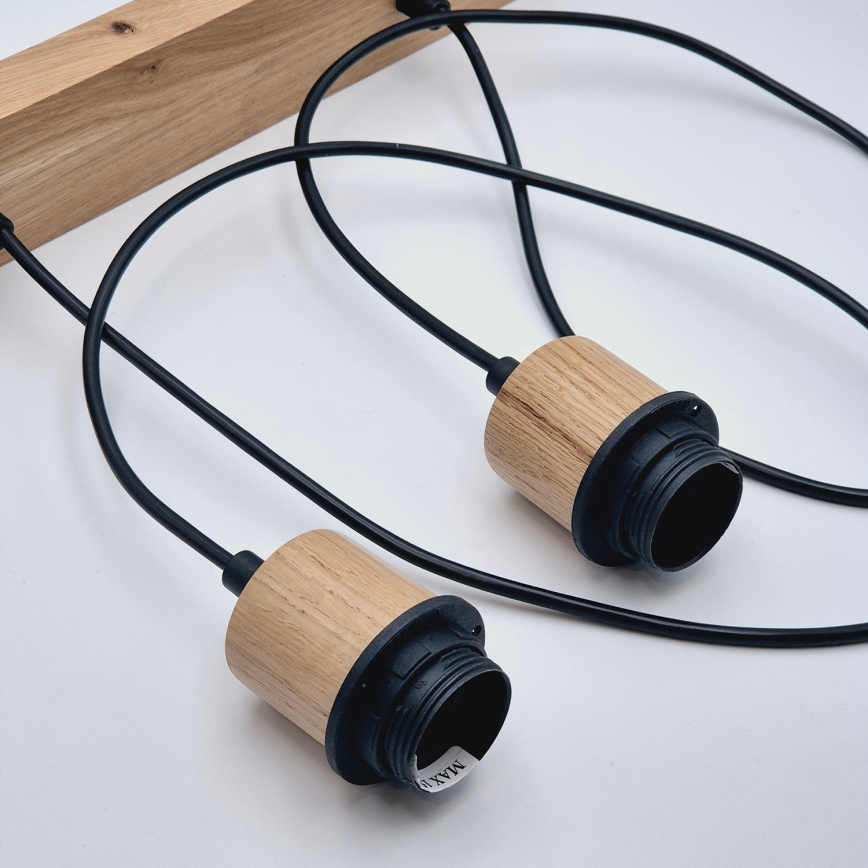 Brilagi - Żyrandol na lince WOODY BASKET 2xE27/60W/230V dąb