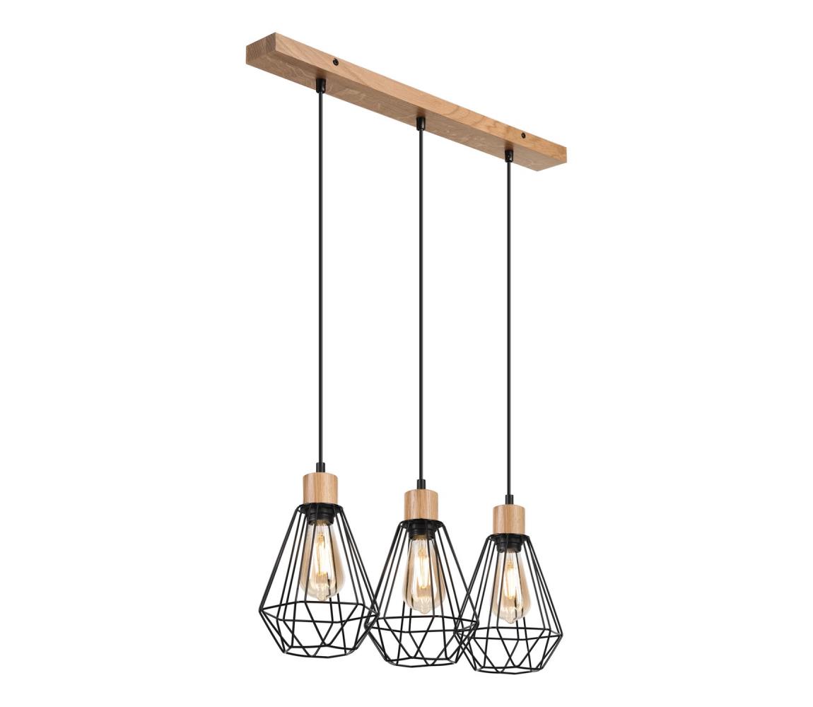Brilagi - Żyrandol na lince WOODY BASKET 3xE27/60W/230V dąb