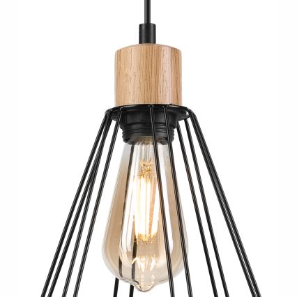 Brilagi - Żyrandol na lince WOODY BASKET 3xE27/60W/230V dąb