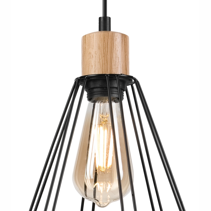 Brilagi - Żyrandol na lince WOODY BASKET 3xE27/60W/230V dąb