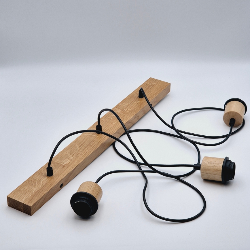 Brilagi - Żyrandol na lince WOODY BASKET 3xE27/60W/230V dąb