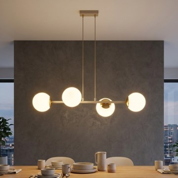 Brilagi - Żyrandol na linkach 4xE27/60W/230V beżowy/złoty