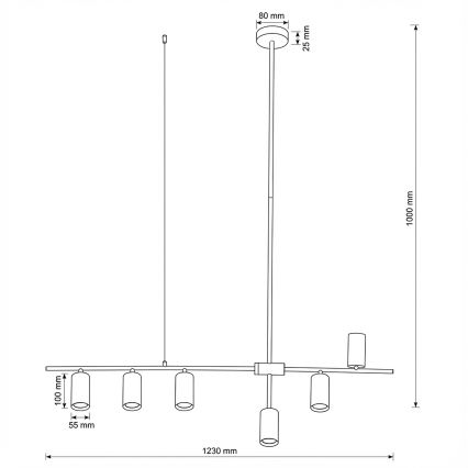 Brilagi - Żyrandol na linkach CRANE 6xGU10/30W/230V beżowy