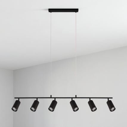 Brilagi - Żyrandol na linkach SELE 6xGU10/30W/230V czarny