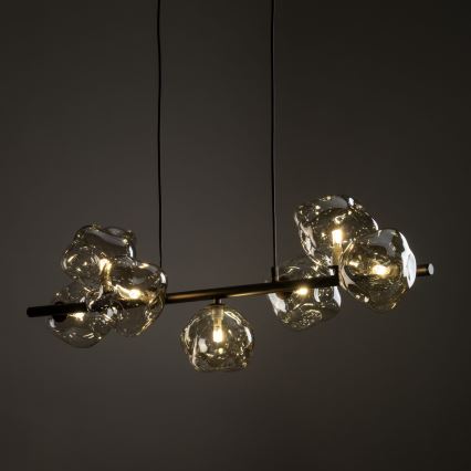 Brilagi - Żyrandol na linkach VULCANO 7xG9/8W/230V brązowy/przydymiony beżowy