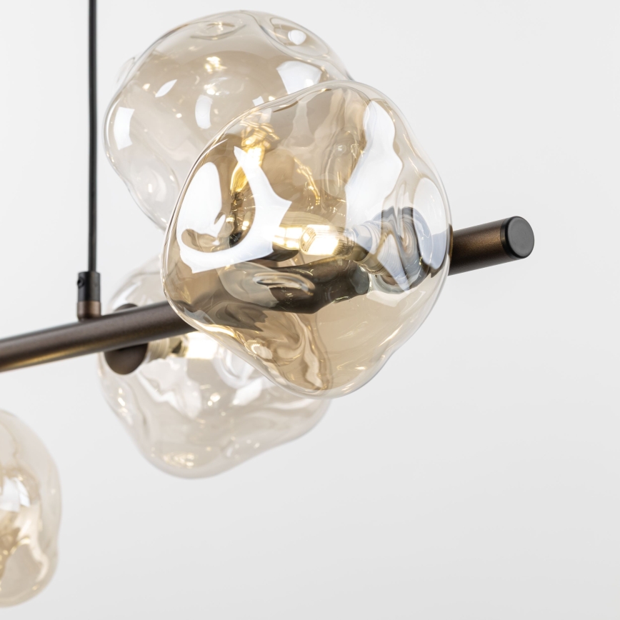 Brilagi - Żyrandol na linkach VULCANO 7xG9/8W/230V brązowy/przydymiony beżowy