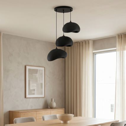 Brilagi - Żyrandol na linkach WABI SABI 3xE27/40W/230V śr. 60 cm czarny