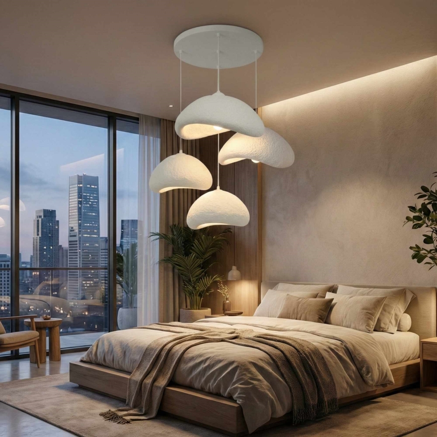 Brilagi - Żyrandol na linkach WABI SABI 4xE27/40W/230V śr. 90 cm biały