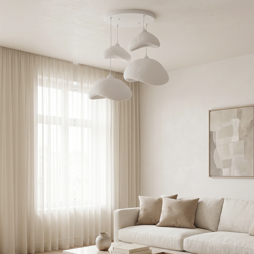 Brilagi - Żyrandol na linkach WABI SABI 4xE27/40W/230V śr. 90 cm biały