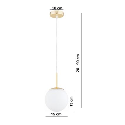 Brilagi - Żyrandol na linkę MILO 1xE27/60W/230V złoty
