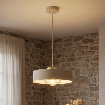 Brilagi - Żyrandol na linkę SPRING 1xE27/60W/230V Ø 30 cm beżowy/złoty