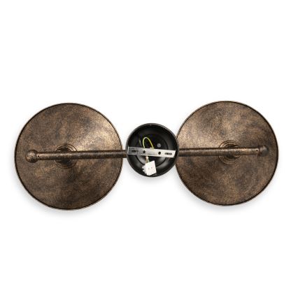 BRILAGI - Żyrandol na pręcie FORGE 2xE27/60W/230V miedziany/patina