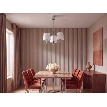Brilagi - Žyrandol na pręcie MONTE 3xE27/60W/230V kremowy/błyszczący chrom