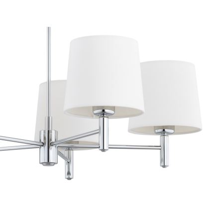 Brilagi - Żyrandol na pręcie MONTE 5xE27/60W/230V kremowy/błyszczący chrom