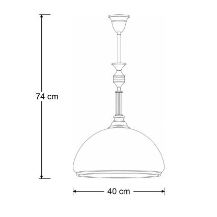 Brilagi - Żyrandol na pręcie TAURUS 1xE27/15W/230V śr. 40 cm brązowy