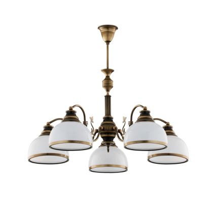 Brilagi - Żyrandol na pręcie TAURUS 5xE27/15W/230V śr. 70 cm brąz