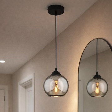 Brilagi - Żyrandol na przewodzie 1xE27/60W/230V czarny/dymny szary