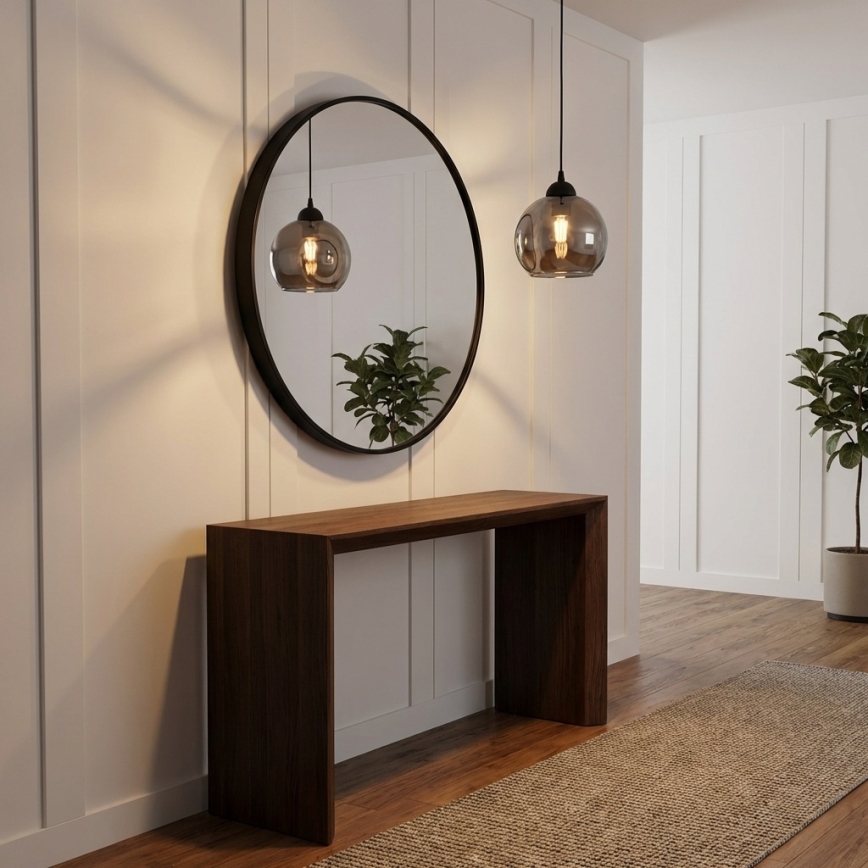 Brilagi - Żyrandol na przewodzie 1xE27/60W/230V czarny/dymny szary