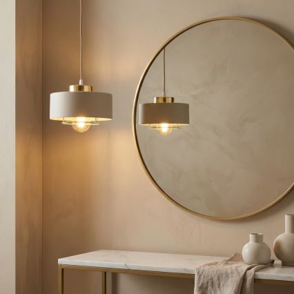 Brilagi - Żyrandol na przewodzie 1xE27/60W/230V śr. 20 cm beżowy/złoty