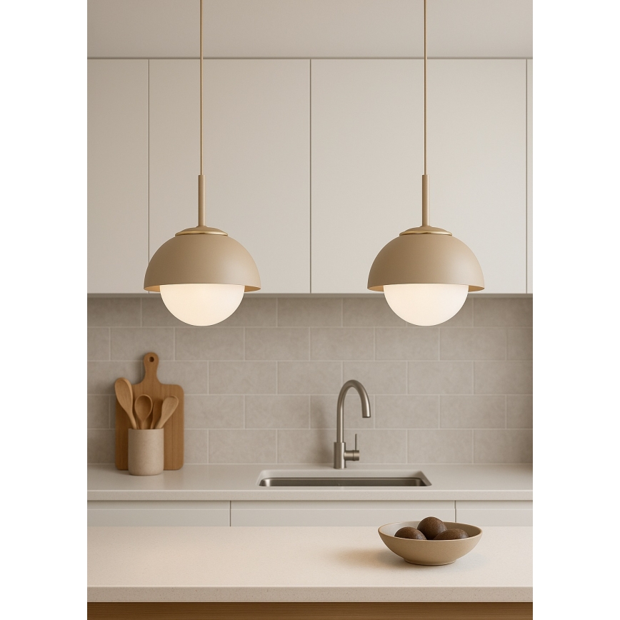 Brilagi - Żyrandol na przewodzie 1xE27/60W/230V, średnica 18 cm, beżowy/złoty