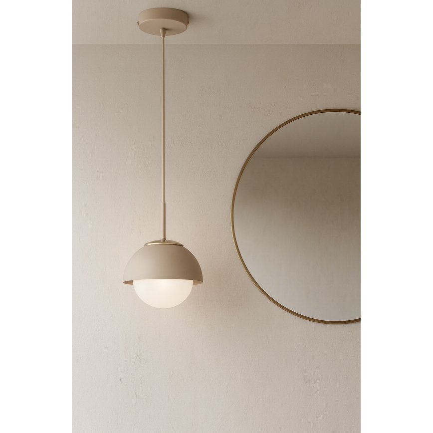 Brilagi - Żyrandol na przewodzie 1xE27/60W/230V, średnica 18 cm, beżowy/złoty