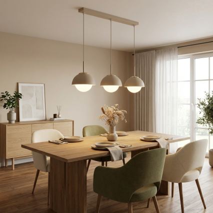 Brilagi - Żyrandol na przewodzie 3xE27/60W/230V beżowy/złoty