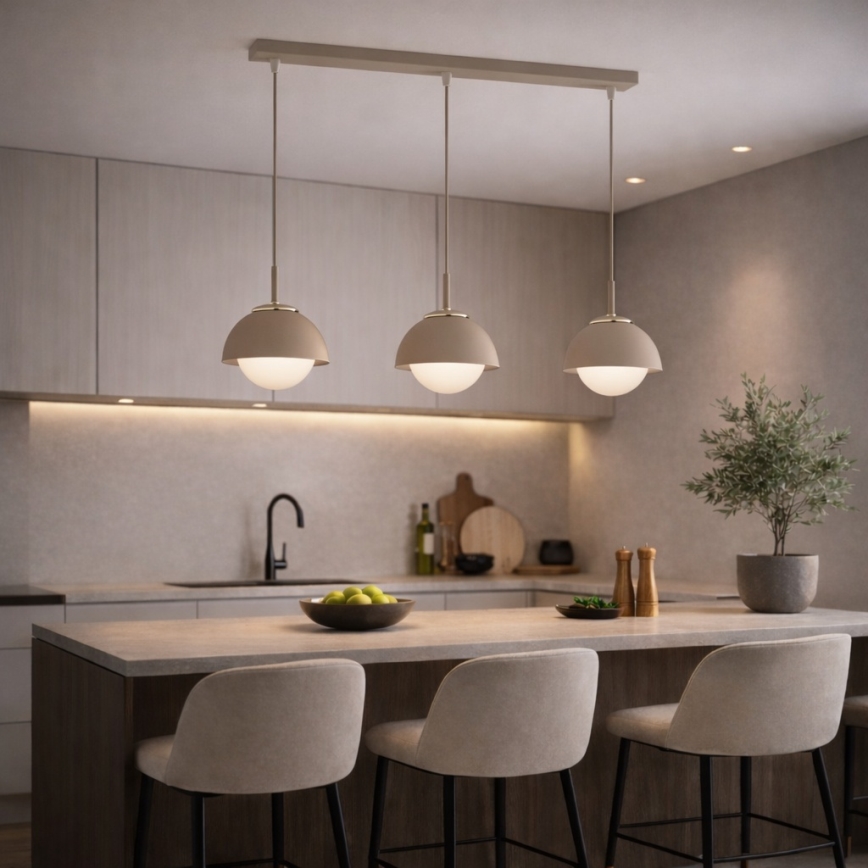 Brilagi - Żyrandol na przewodzie 3xE27/60W/230V beżowy/złoty