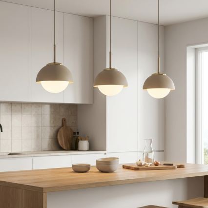 BRILAGI - Żyrandol na przewodzie COSMO 1xE27/60W/230V, średnica 18 cm, beżowy/złoty