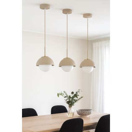 BRILAGI - Żyrandol na przewodzie COSMO 1xE27/60W/230V, średnica 18 cm, beżowy/złoty
