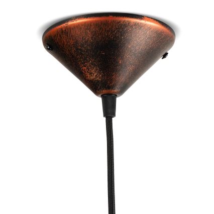 BRILAGI - Žyrandol na przewodzie FORGE 1xE27/60W/230V śr. 36 cm patyna/miedź
