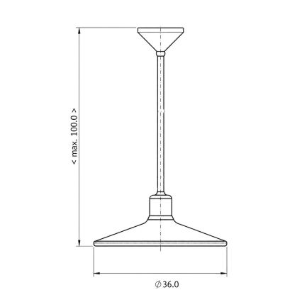 BRILAGI - Žyrandol na przewodzie FORGE 1xE27/60W/230V śr. 36 cm patyna/miedź