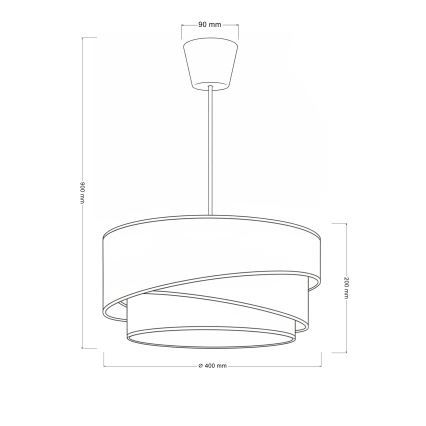 Brilagi - Żyrandol na przewodzie TRIO 1xE27/60W/230V, średnica 40 cm, brązowy/beżowy/biały