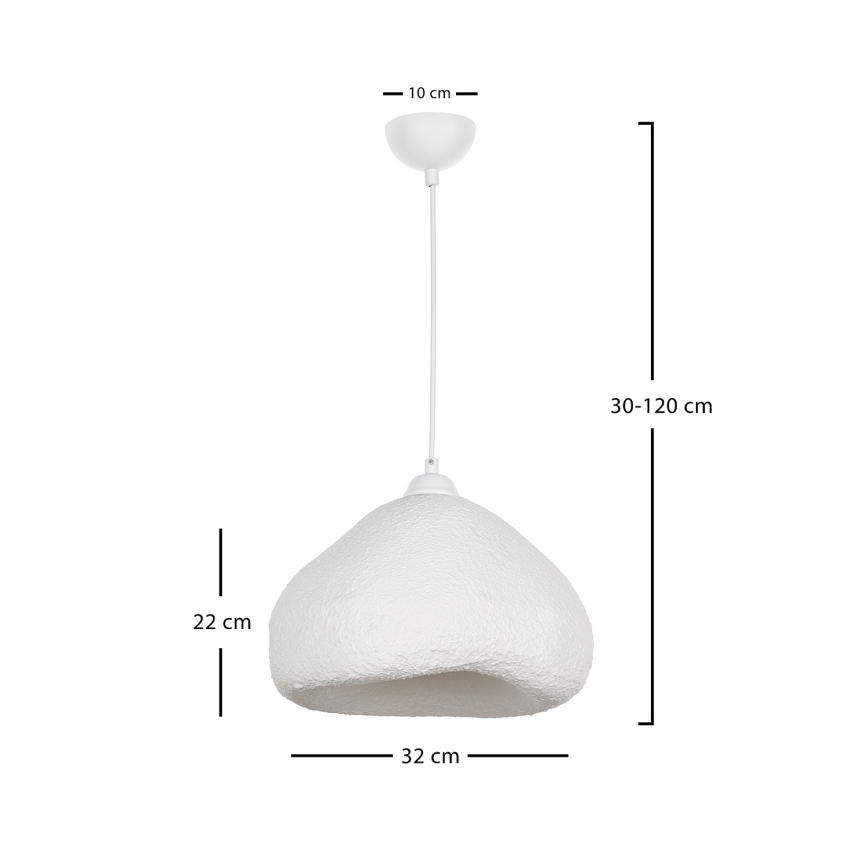 Brilagi - Żyrandol na przewodzie WABI SABI, 1x E27 / 40 W / 230 V, Ø 32 cm, biały