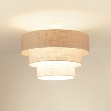 Brilagi - Żyrandol natynkowy ALASKA LUNETA 1xE27/15W/230V śr. 45 cm szary/kremowy