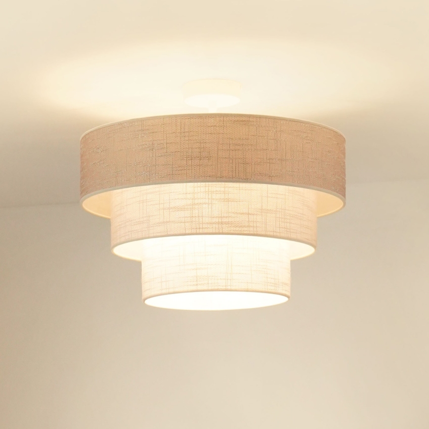 Brilagi - Żyrandol natynkowy ALASKA LUNETA 1xE27/15W/230V śr. 45 cm szary/kremowy