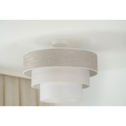 Brilagi - Żyrandol natynkowy ALASKA LUNETA 1xE27/15W/230V śr. 45 cm szary/kremowy
