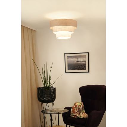 Brilagi - Żyrandol natynkowy ALASKA LUNETA 1xE27/15W/230V śr. 45 cm szary/kremowy