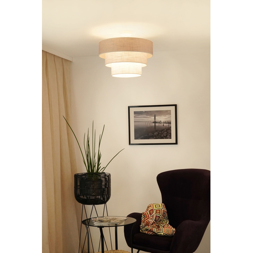 Brilagi - Żyrandol natynkowy ALASKA LUNETA 1xE27/15W/230V śr. 45 cm szary/kremowy