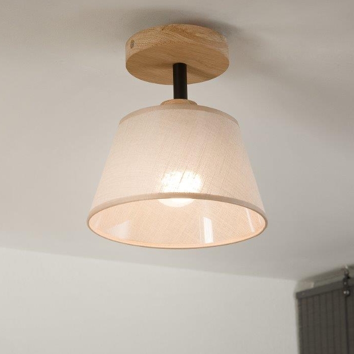 Brilagi - Żyrandol natynkowy ANTHONY 1xE14/60W/230V dąb/beżowy