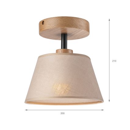 Brilagi - Żyrandol natynkowy ANTHONY 1xE14/60W/230V dąb/beżowy