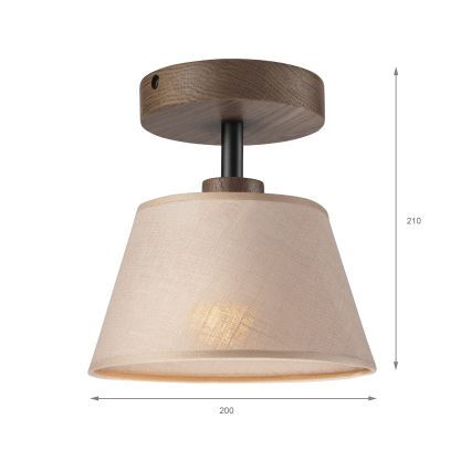 Brilagi - Żyrandol natynkowy ANTHONY 1xE14/60W/230V dąb/beżowy