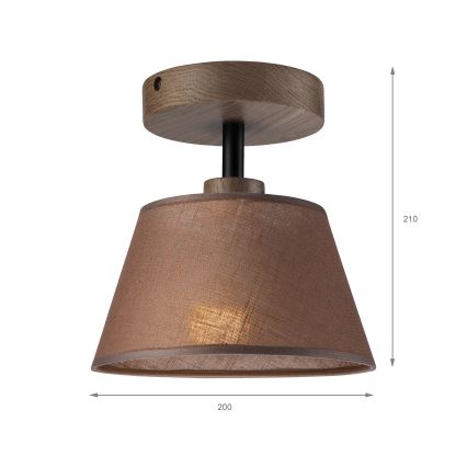 Brilagi - Żyrandol natynkowy ANTHONY 1xE14/60W/230V dąb/brązowy